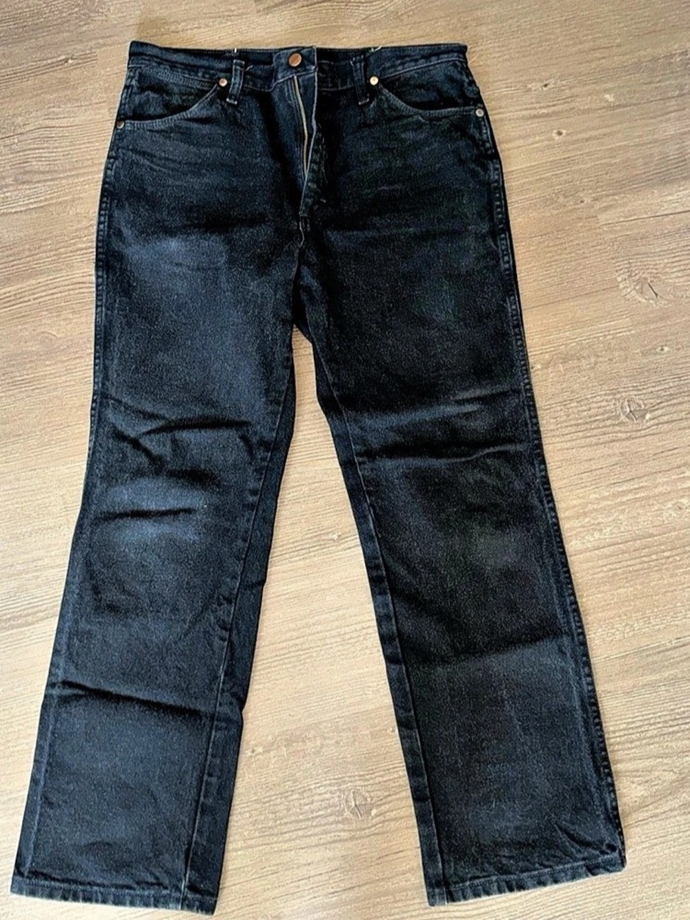 Wrangler 934 Slim Fit Straight Leg Jeans Black Waist 34 x 34